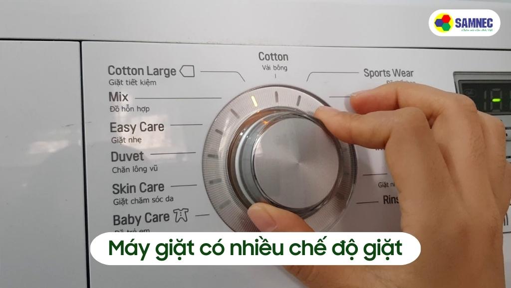 Máy giặt có nhiều chế độ giặt
