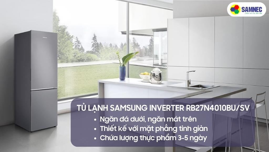 Tủ lạnh Samsung Inverter RB27N4010BU/SV