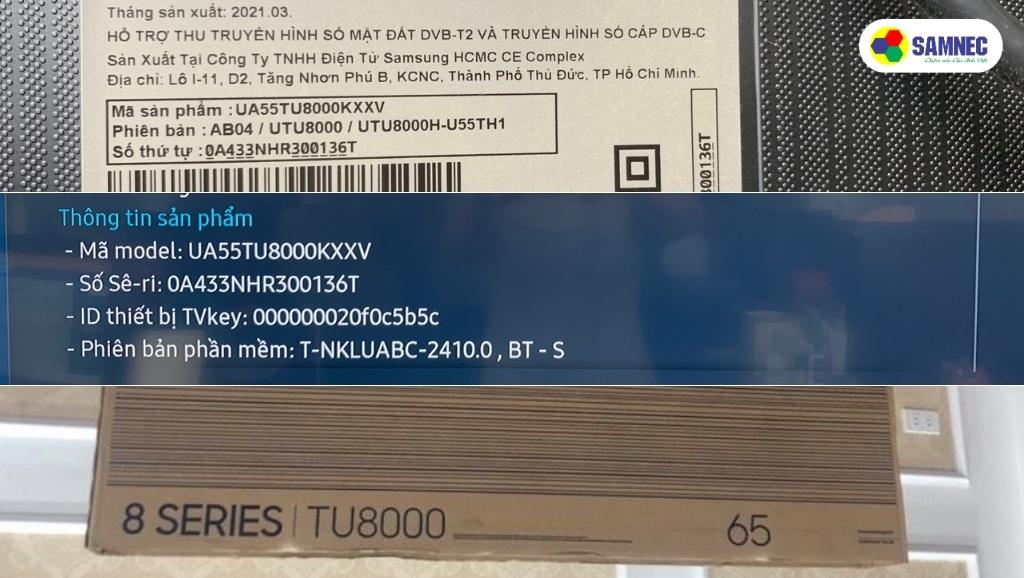 Vị trí về trên tivi trên sản phẩm