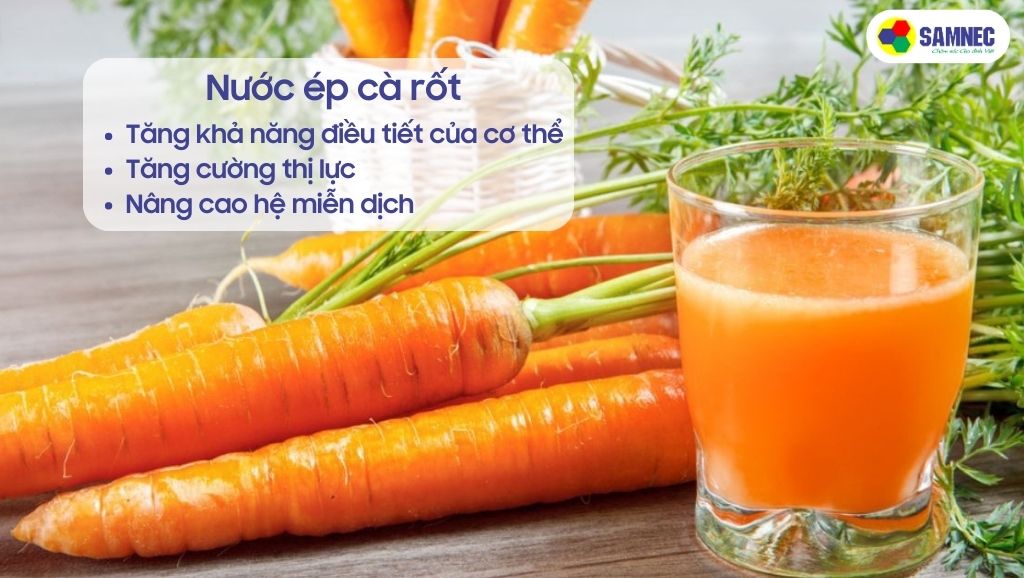 Công dụng của nước ép cà rốt