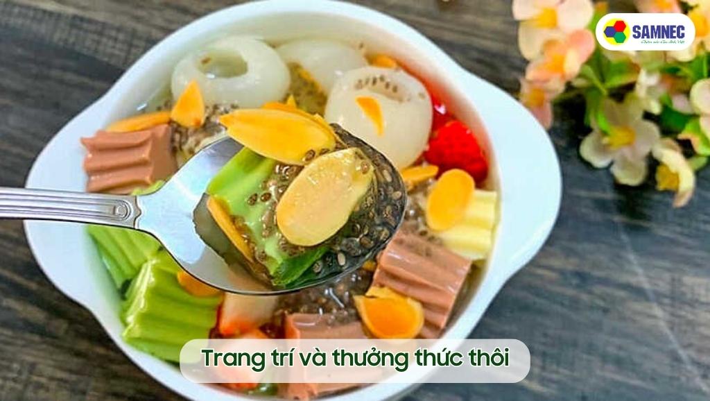 Trang trí và thưởng thức chè khúc bạch thôi