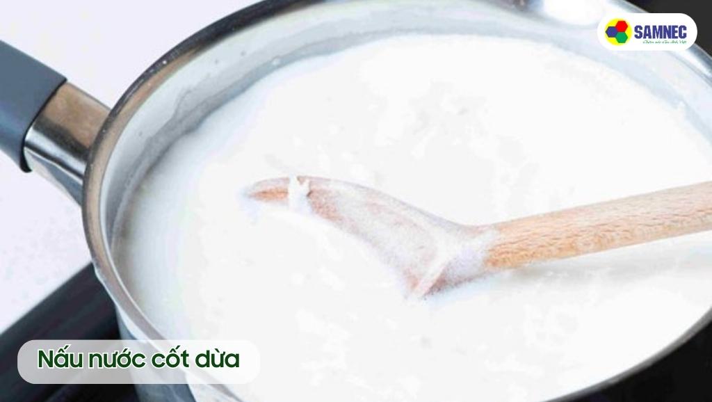 Nấu nước cốt dừa