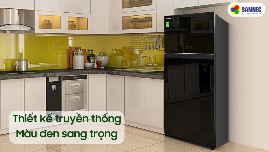 thiết kế truyền thống của tủ lạnh Toshiba
