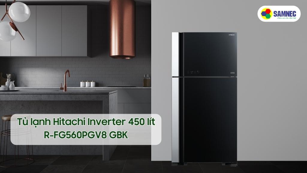 Tủ lạnh Hitachi Inverter 450 lít R-FG560PGV8 GBK