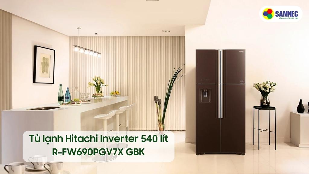 Tủ lạnh Hitachi Inverter 540 lít R-FW690PGV7X GBK