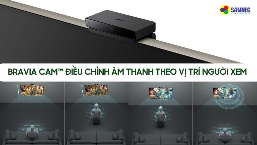 BRAVIA CAM™ điều chỉnh âm thanh theo vị trí người xem