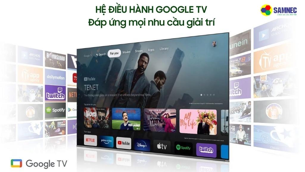 Tivi Sony có hệ điều hành Google tv