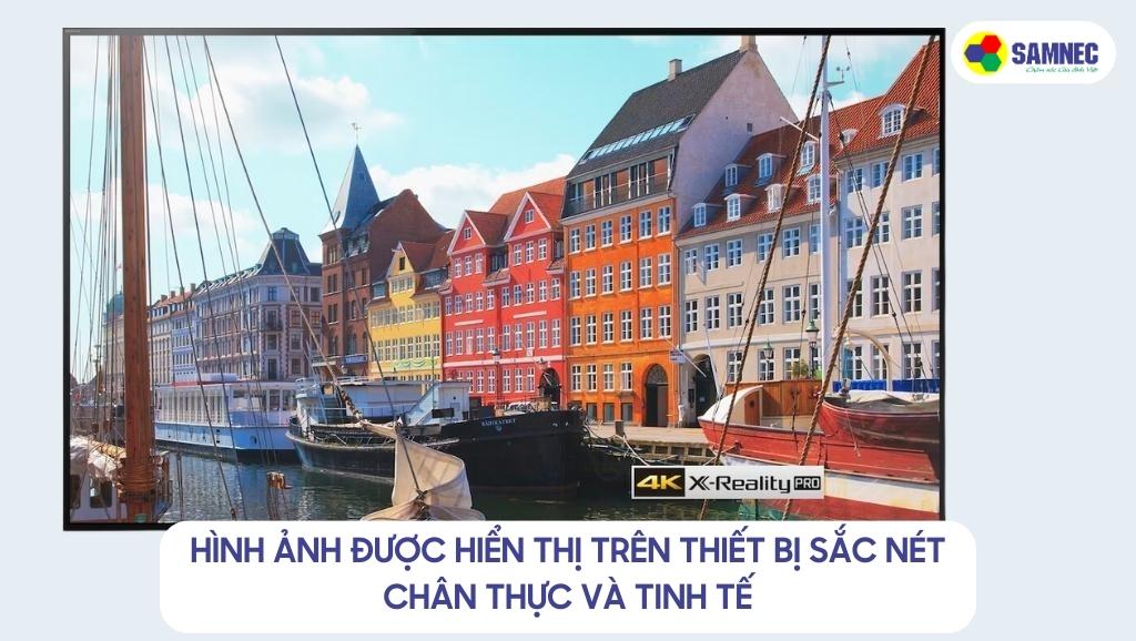 Hình ảnh tivi được hiển thị trên thiết bị sắc nét chân thực và tinh tế