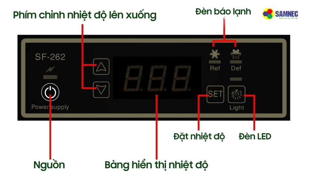 Điều chỉnh nhiệt độ tủ mát Sanaky