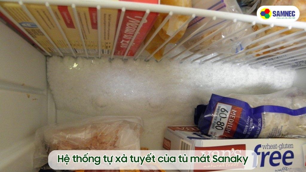 Hệ thống tự xả tuyết của tủ mát Sanaky