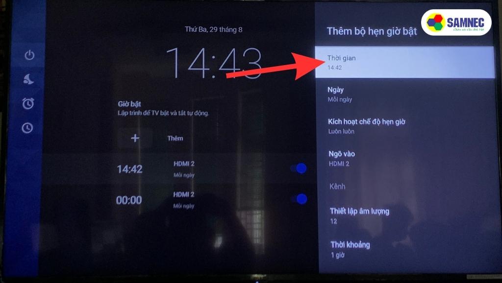 Cách sử dụng tính năng báo thức trên tivi Sony