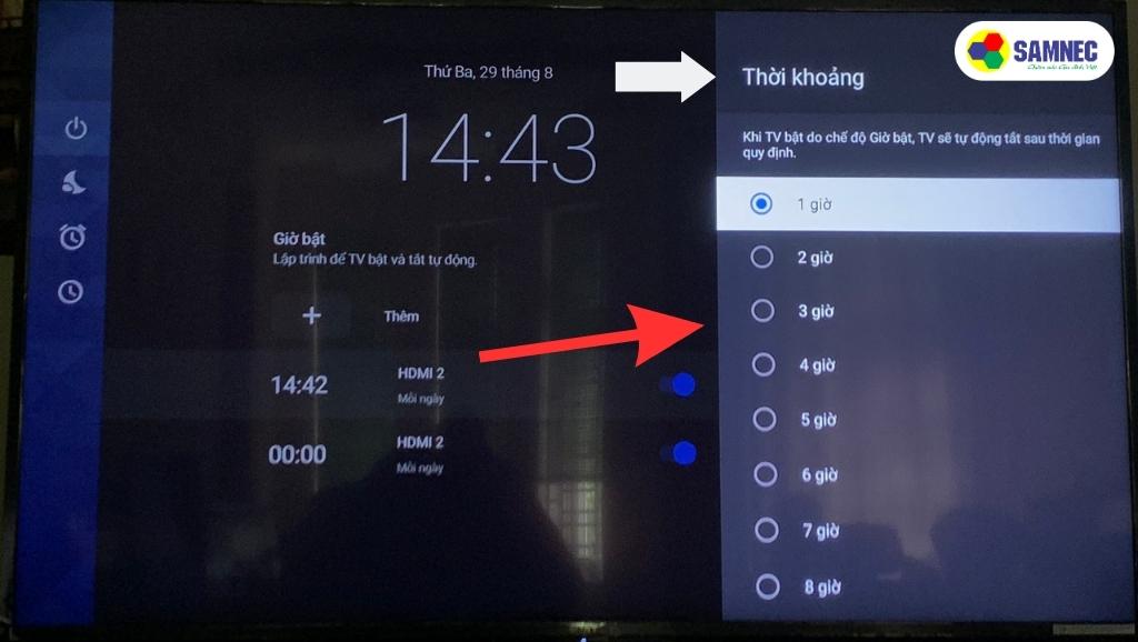 Cách sử dụng tính năng báo thức trên tivi Sony
