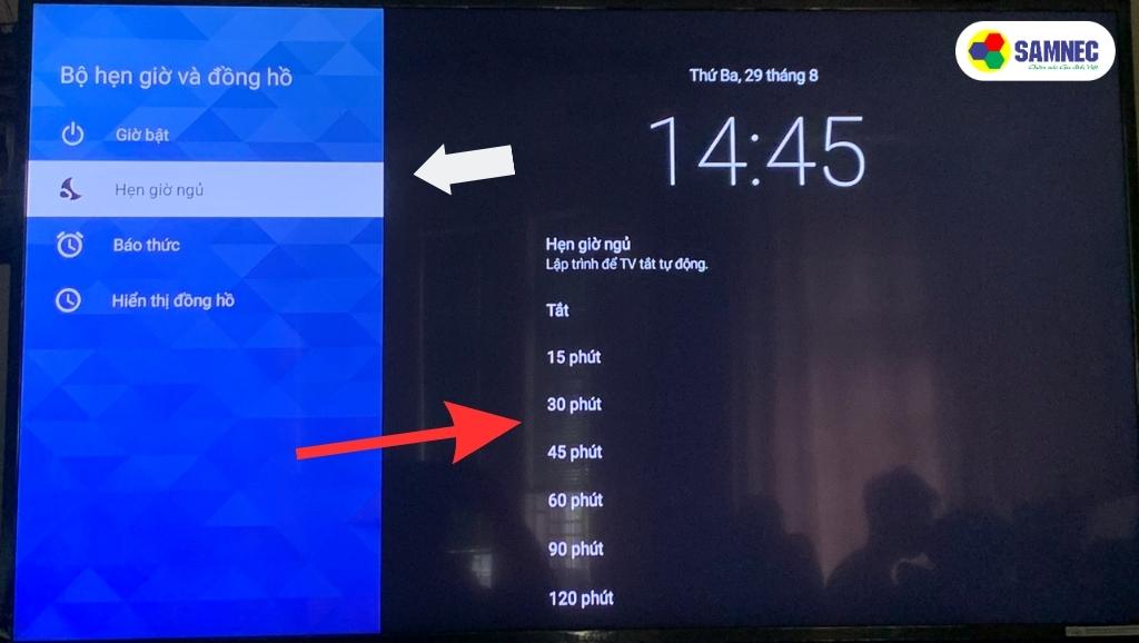 Cách sử dụng tính năng báo thức trên tivi Sony