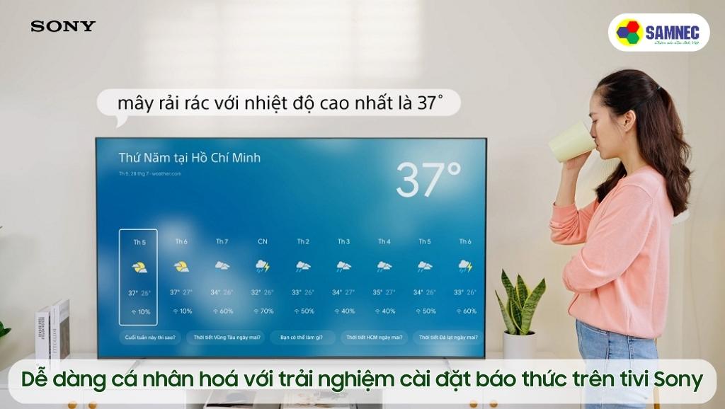 Dễ dàng cá nhân hoá với trải nghiệm cài đặt báo thức trên tivi Sony