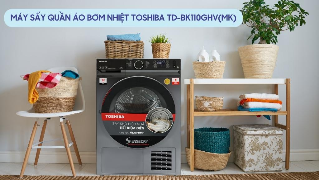 Máy sấy quần áo bơm nhiệt Toshiba 10kg TD-BK110GHV(MK)