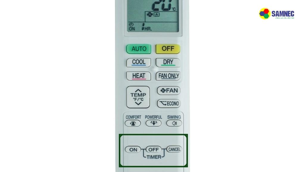 Sử dụng tính năng hẹn giờ để tự động bật hoặc tắt điều hoà Daikin
