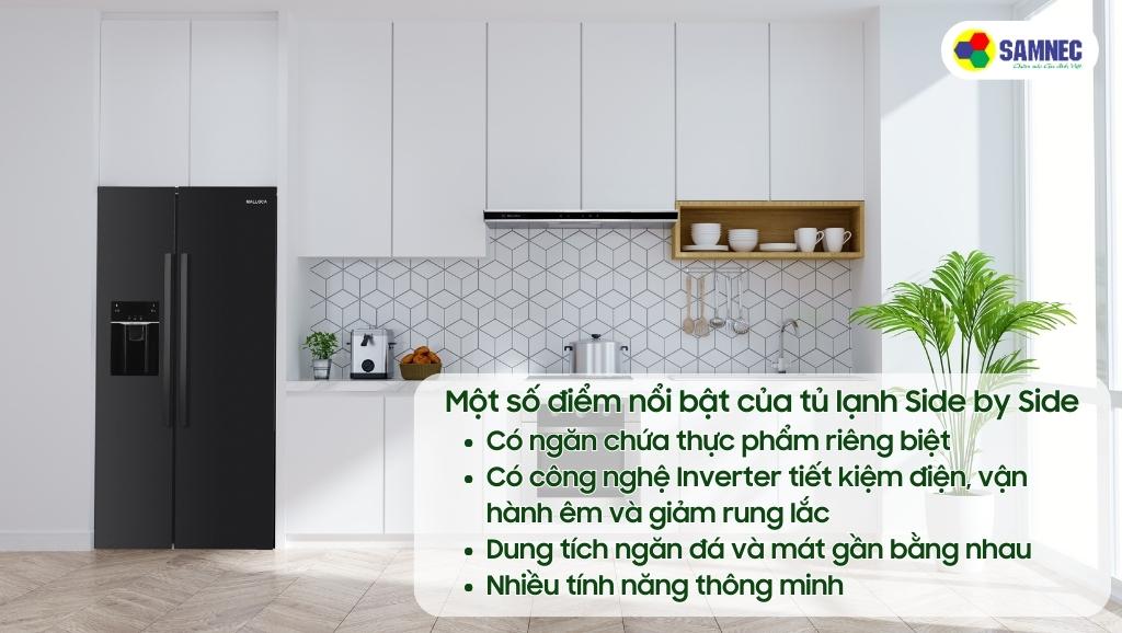 Những tính năng nổi bật của tủ lạnh Side by Side