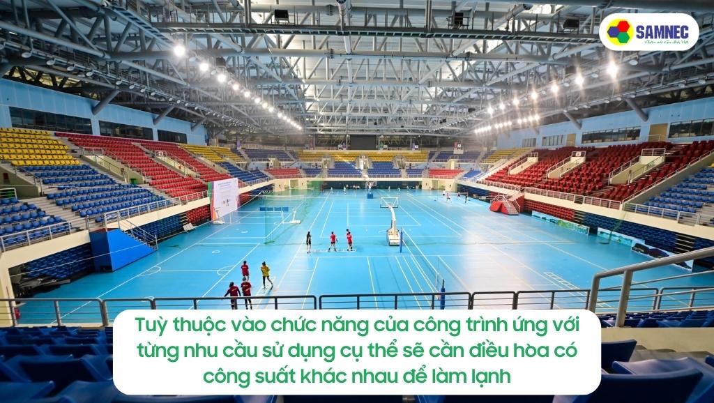 Loại tiện ích của không gian ảnh hưởng đến công suất làm lạnh của điều hòa