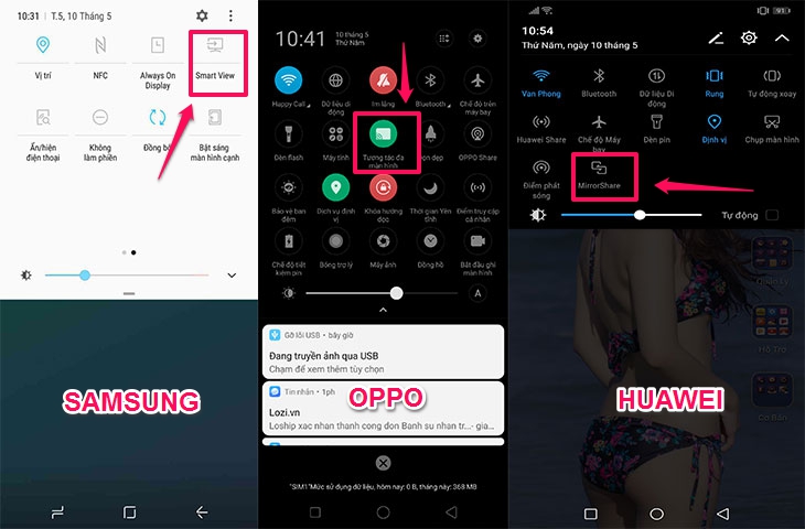 Cách chiếu màn hình điện thoại lên smart tivi cơ bản Sony 2018