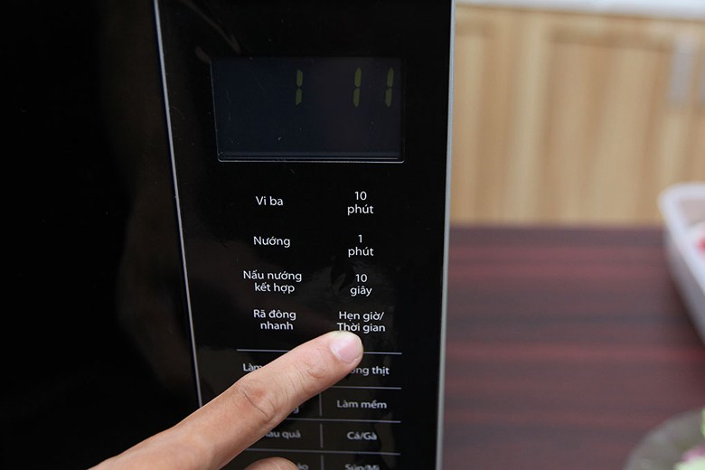 Cài hẹn giờ với thời gian tối đa 99 phút 50 giây Cài hẹn giờ với thời gian tối đa 99 phút 50 giây