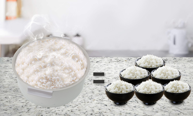 Dung tích 1.8 lít thích hợp gia đình có từ 4 đến 6 người ăn  Dung tích 1.8 lít thích hợp gia đình có từ 4 đến 6 người ăn