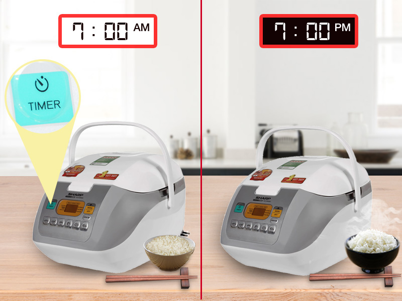 Hẹn giờ nấu tự động tiện lợi Hẹn giờ nấu tự động tiện lợi