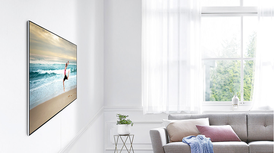 giá treo tường ẩn tivi samsung qled