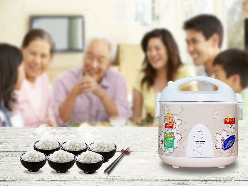 Nồi cơm nắp gài Sharp KS-N191ETV 1.8 lít
