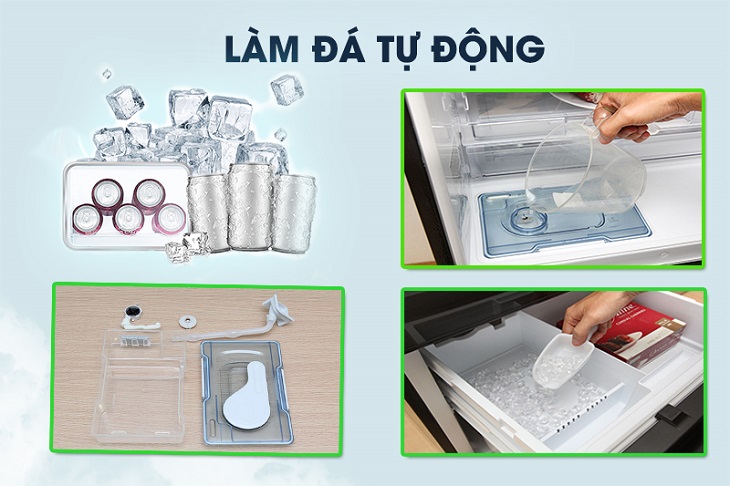 Tính năng làm đá tự động tủ lạnh side by side