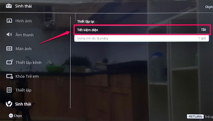Cách bật tiết kiệm điện trên Smart tivi cơ bản Sony 2018
