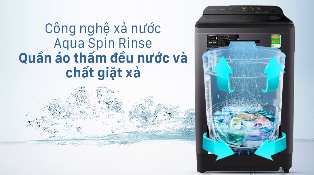 Công nghệ xả nước Aqua Spin Rinse - Samnec Điện Máy