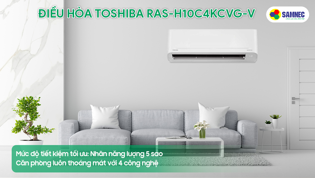 Điều hòa Toshiba Inverter 1 HP RAS-H10C4KCVG-V