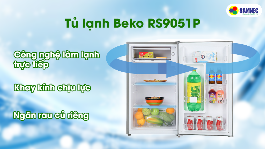 Tủ lạnh giá rẻ Beko RS9051P có đầy đủ công nghệ hiện đại