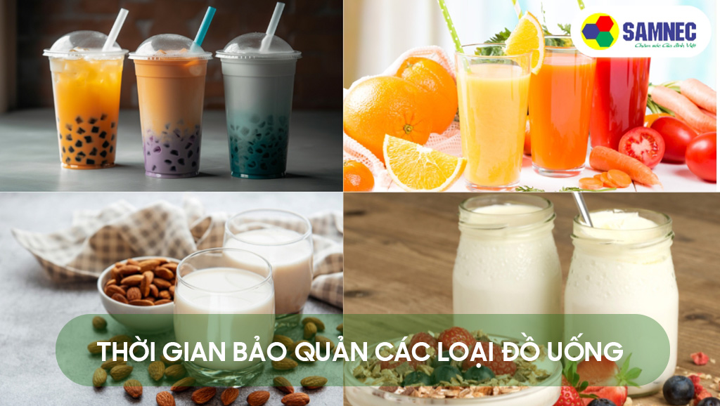 Sữa hạt, sữa chua, trà sữa, nước ép