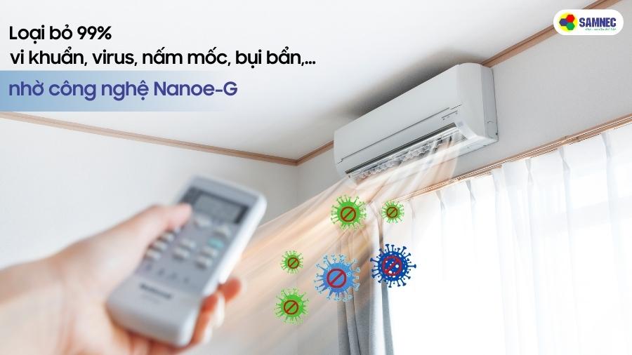 Công nghệ khử mùi Nanoe-G loại bỏ vi khuẩn có hại