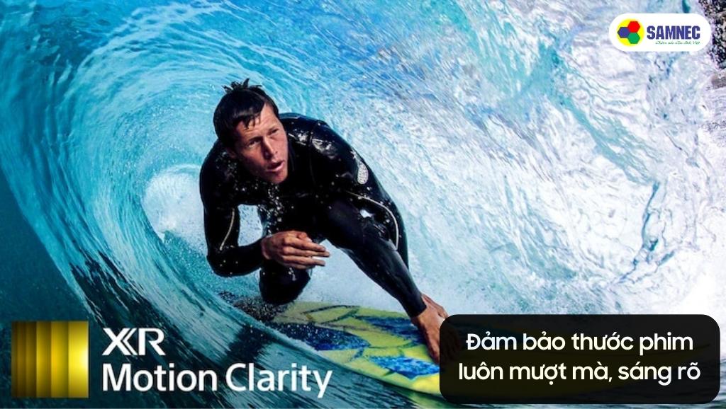 Công nghệ XR Motion Clarity giúp các thước phim trở nên mượt mà và sáng rõ của tivi Sony X90K
