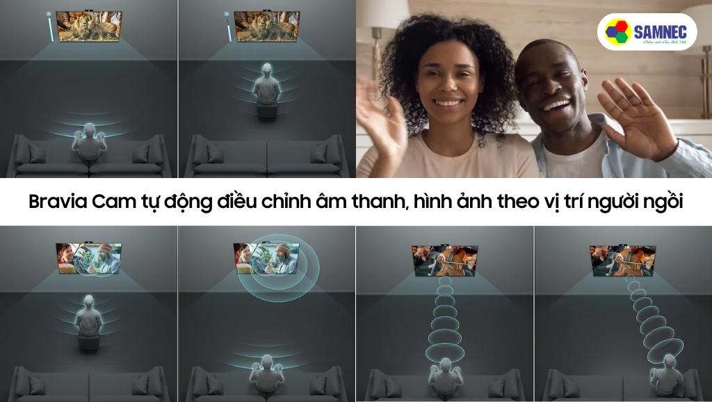 Bravia CAM điều chỉnh âm thanh, hình ảnh theo vị trí người dùng và Facetime với bạn bè