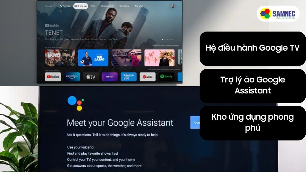 Kho ứng dụng của hệ điều hành Google TV của tivi Sony X95K