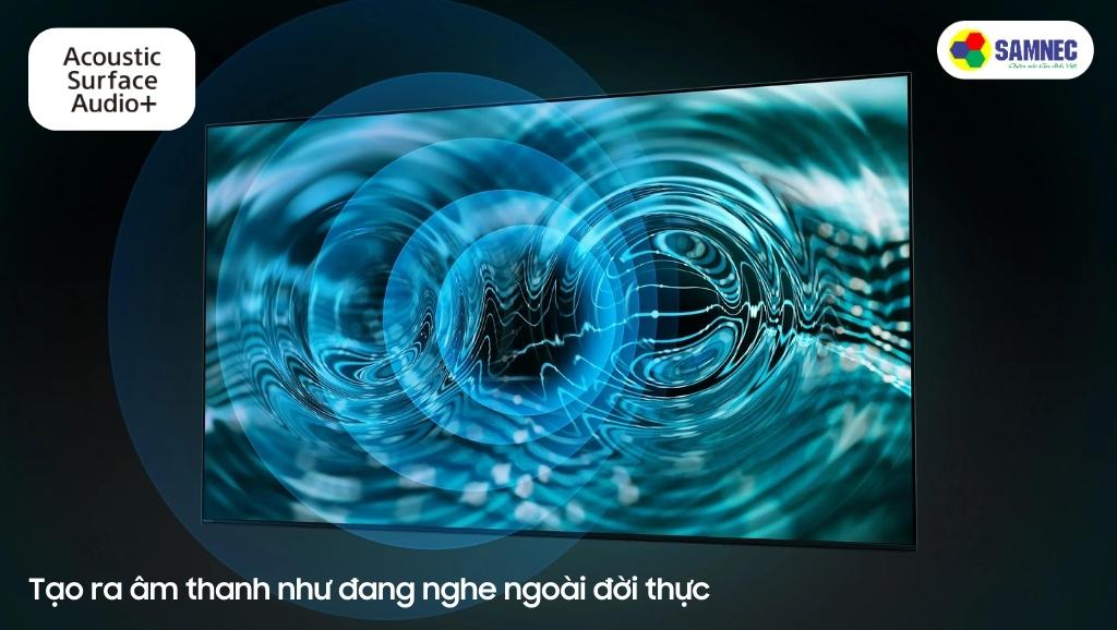 Công nghệ Acoustic Surface Audio +™ giúp tạo ra âm thanh đắm chìm của Tivi Sony A80L