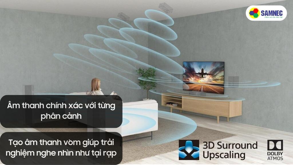 Tivi Sony A80L cũng tạo ra trải nghiệm đa chiều bằng XR Surround