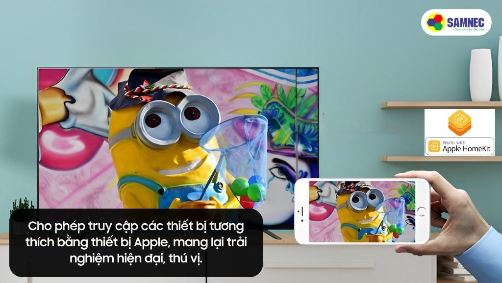 Tivi Sony A80L có thể kết nối các thiết bị khác cũng có hỗ trợ HomeKit