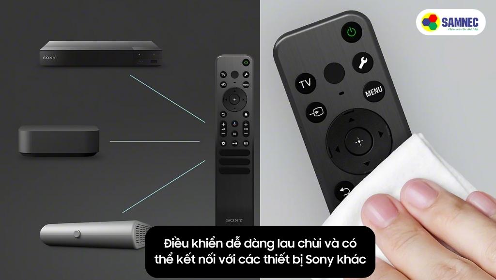 Điều khiển từ xa dễ lau chùi và sử dụng của Tivi Sony A80L