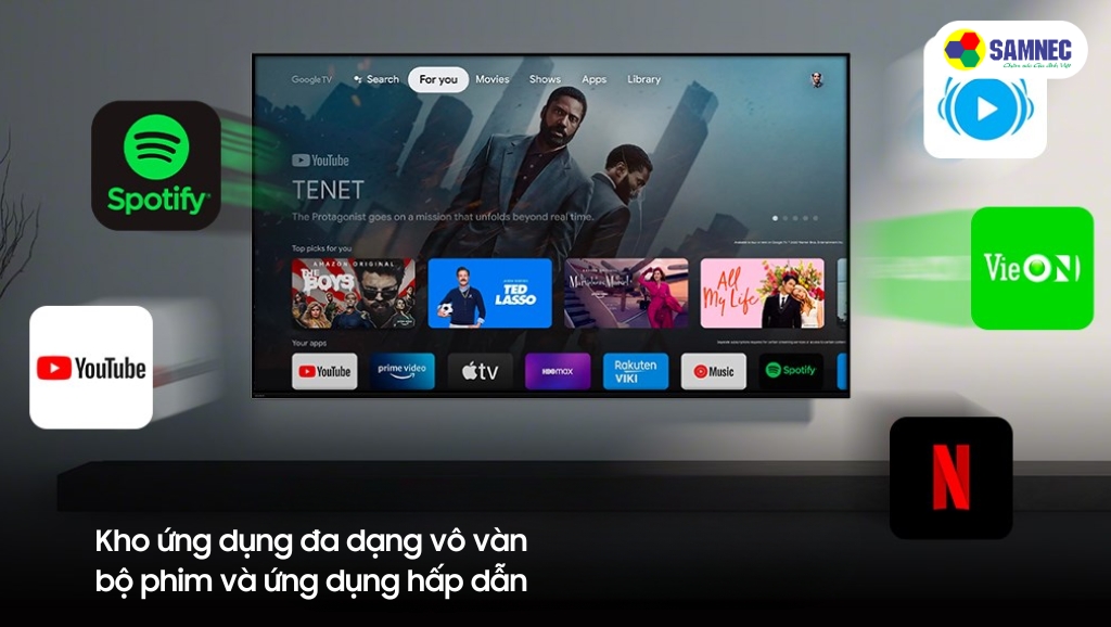 Kho ứng dụng đa dạng của Tivi Sony A80L