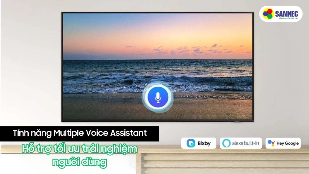 Tính năng Multiple Voice Assistant cho phép lựa chọn trợ lý ảo của Tivi Samsung Q65A