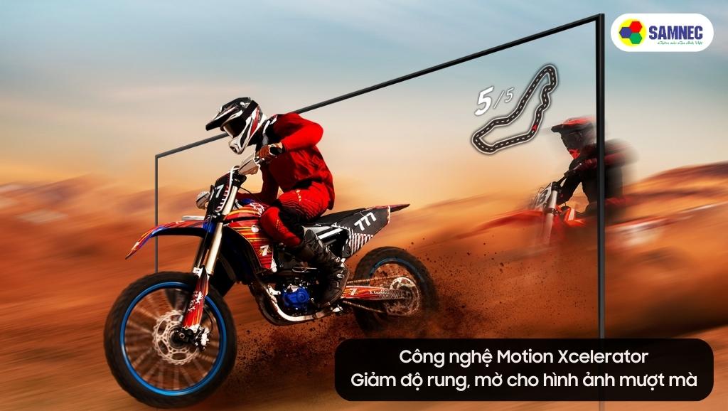 Công nghệ Motion Xcelerator giảm giật lag, xé hình của Tivi Samsung Q65A
