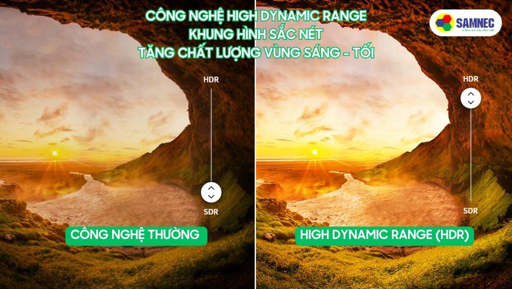 Công nghệ High Dynamic Range nâng cấp độ sáng hình ảnh cho Tivi Samsung CU8500