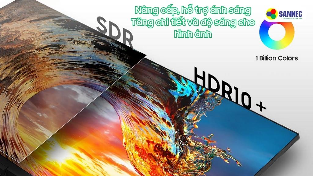 Công nghệ HDR10+ giúp nâng cấp và hỗ trợ ánh sáng của Tivi Samsung CU8500