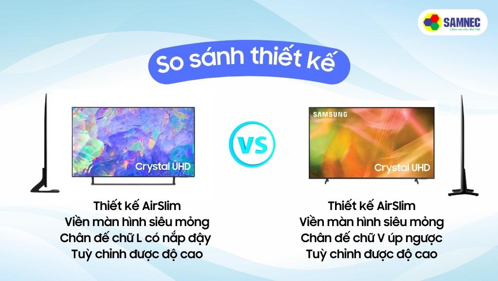 So sánh thiết kế Samsung AU8000 và CU8500