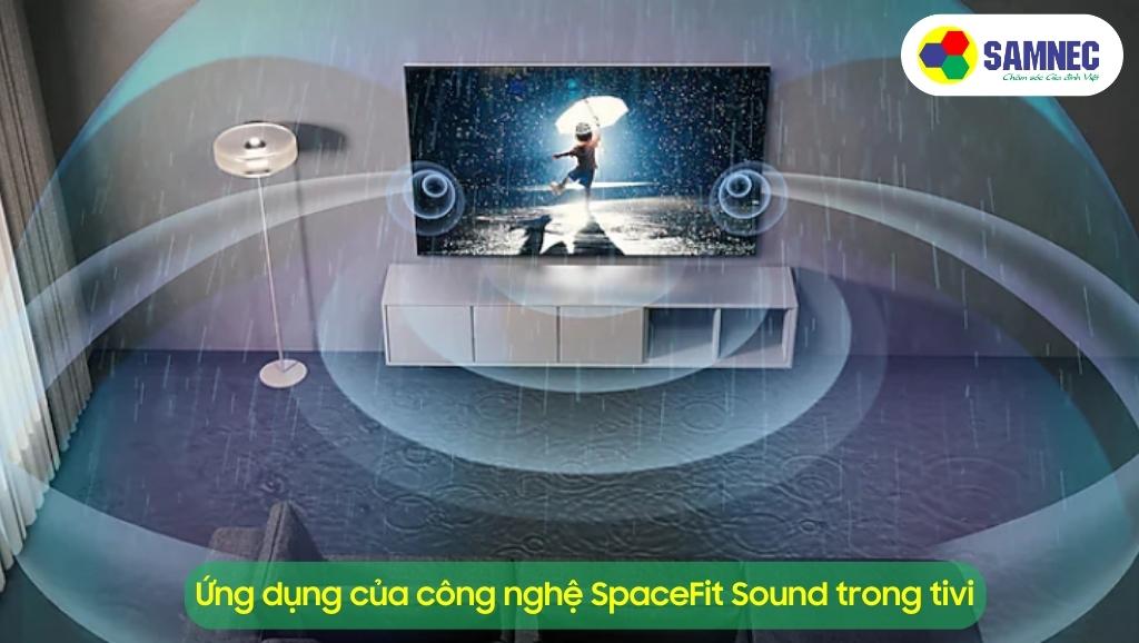 Ứng dụng của công nghệ SpaceFit Sound trong tivi Samsung