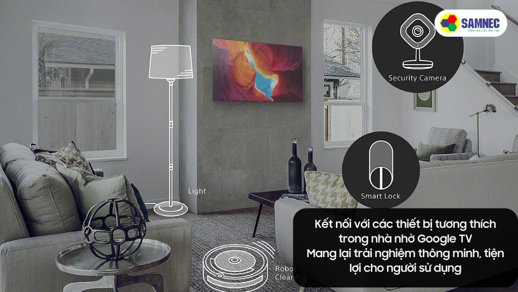 Tivi Sony X80L có thể kết nối với những đồ đạc tương thích trong nhà